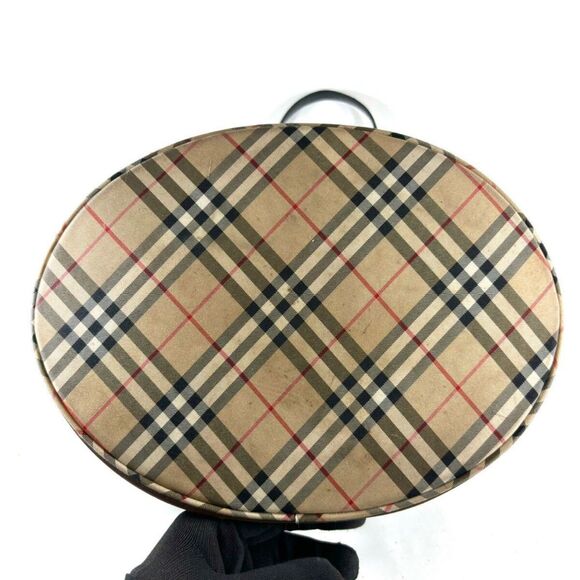 Burberry (Authentic) House Check Brown Nylon Bucket Bag w/ NEW Day Planner, VGUC - Picture 4 of 10